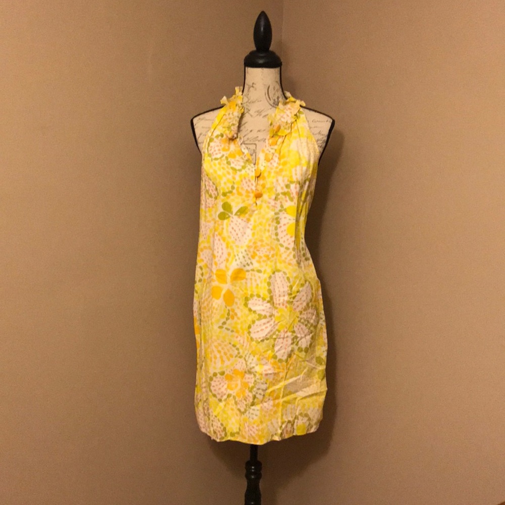 ☀️🌼J. Crew Yellow Summer Ruffle Swing Dress